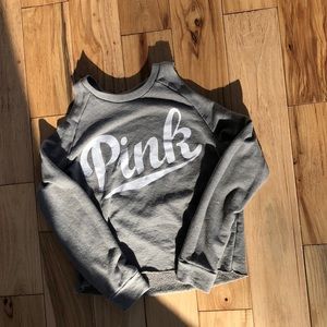 Pink off the shoulder top.